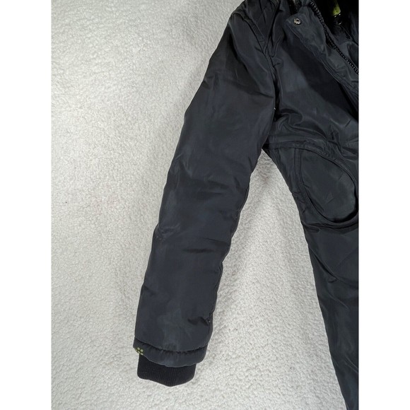 Soia & Kyo Women's size P/S Black‎ Hoodie Puffer Parka Faux Fur Coat - Picture 5 of 11